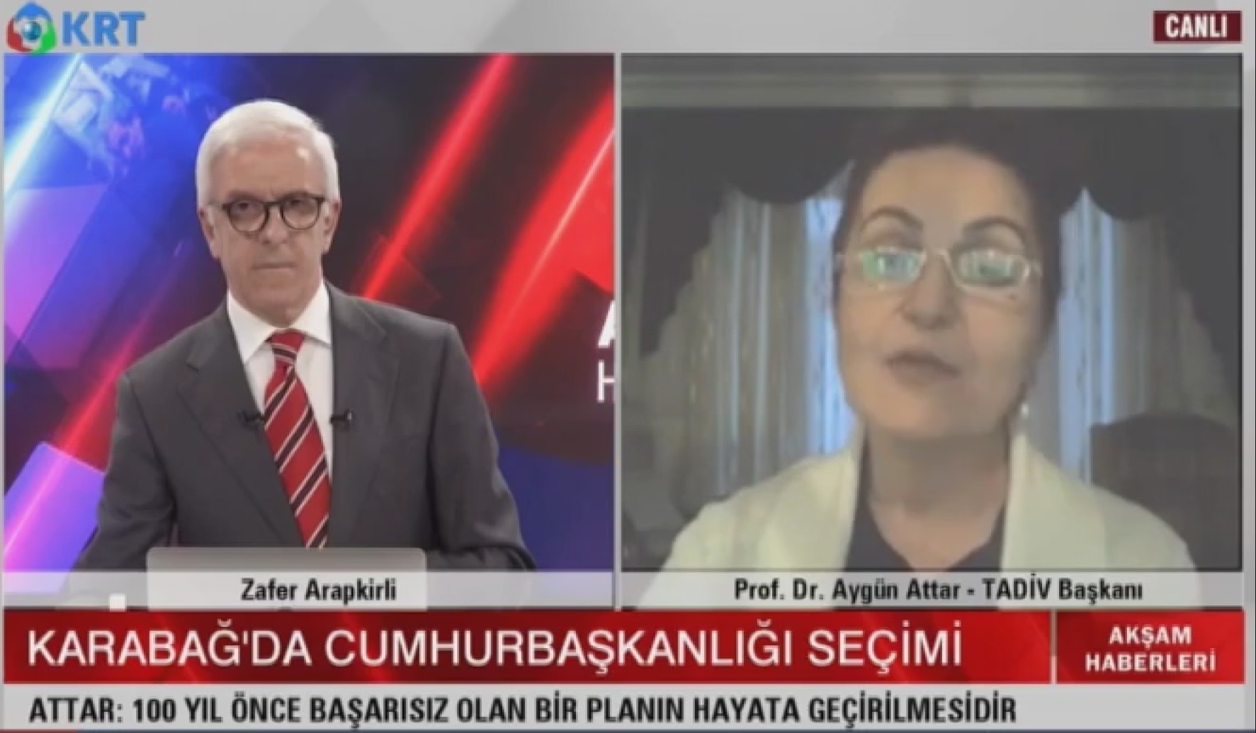 Azerbaycan topraklarını işgal eden Ermenistan ve sözde Karabağ yönetiminin seçimını Prof.Dr Aygün Attar KRT Haber'de Değerlendirdi