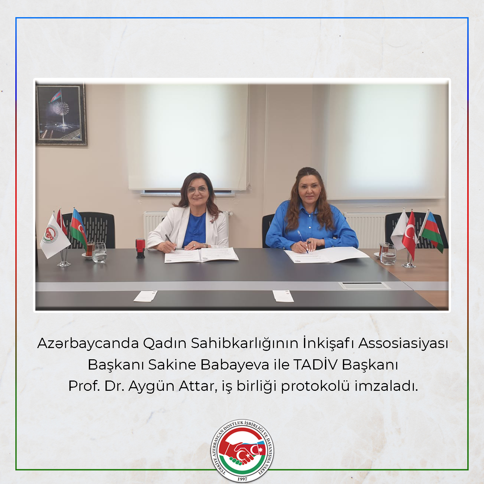 Azərbaycanda Qadın Sahibkarlığının İnkişafı Assosiasiyası ve TADİV arasında protokol imzalandı